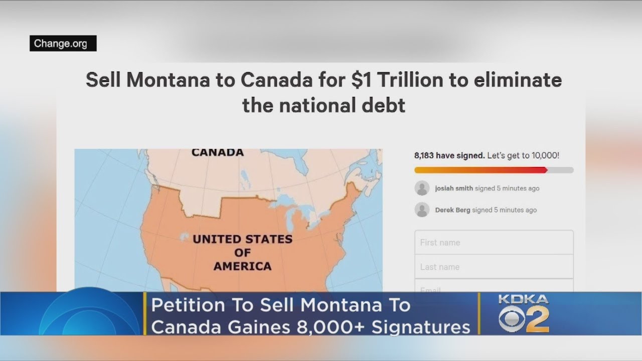 Petition To Sale Montana To Canada For $1 Trillion Goes Viral