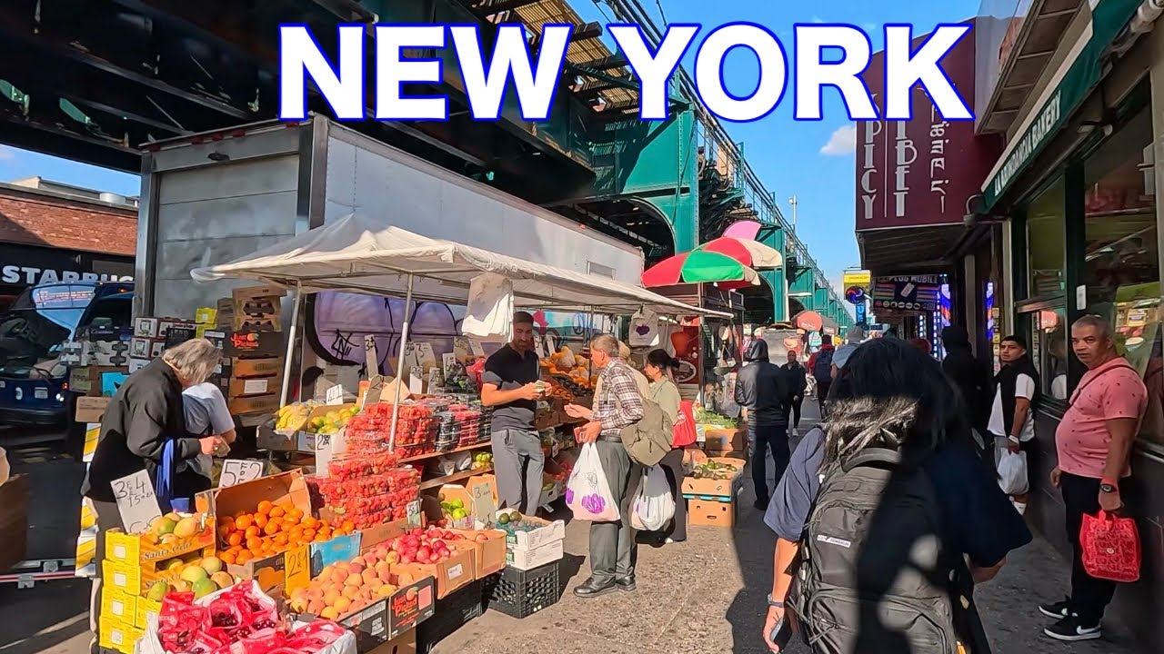 NEW YORK CITY Walking Tour [4K] - Roosevelt Avenue Queens NYC