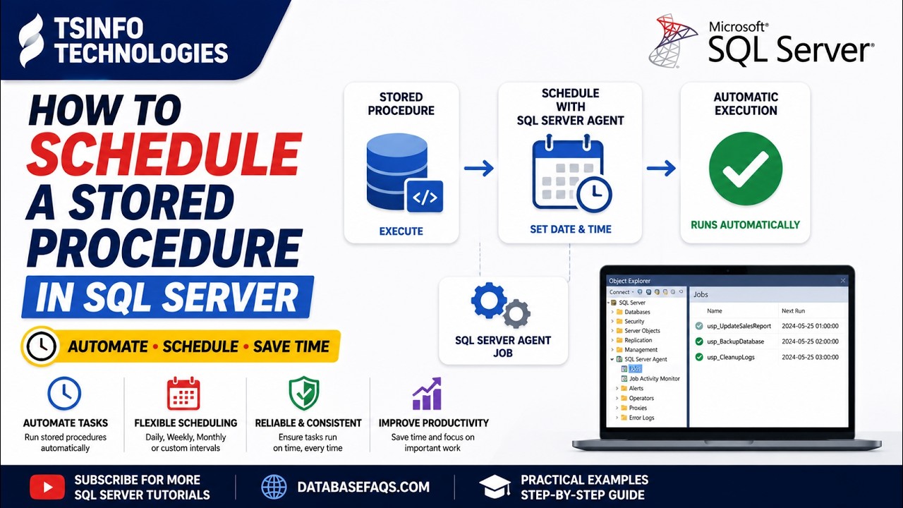 How to Schedule a Stored Procedure in SQL Server | SQL Server Schedule a Stored Procedure