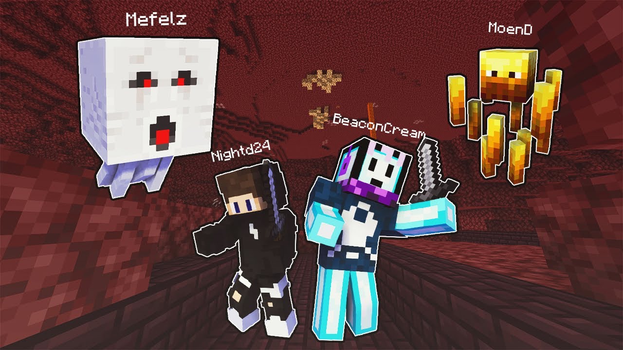 MINECRAFT Tapi AKU DAN @MoenD  GANGGUIN @BeaconCream  DAN @NightD  MAEN SURVIVAL!! #2