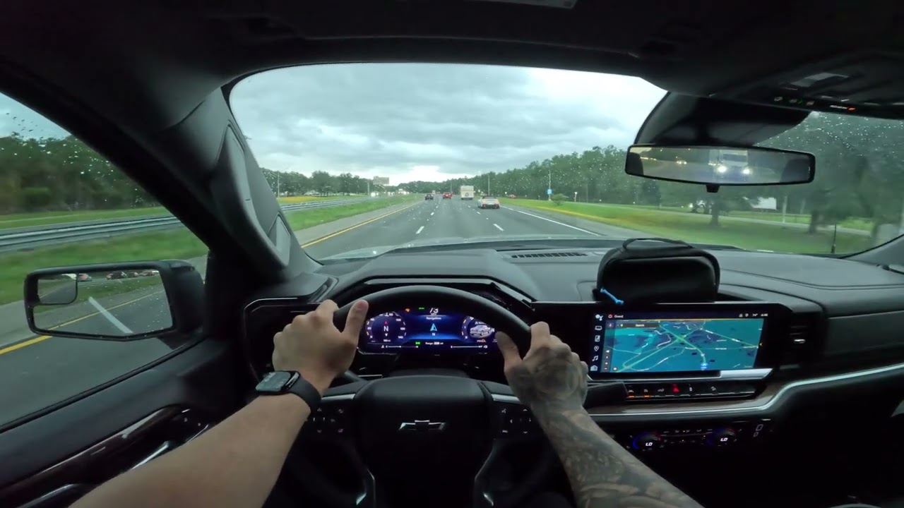 DRIVING POV: TAKING THIS INSANE 2025 LIFTED CHEVY SILVERADO 1500 TRUCK TO THE GYM (ASMR)