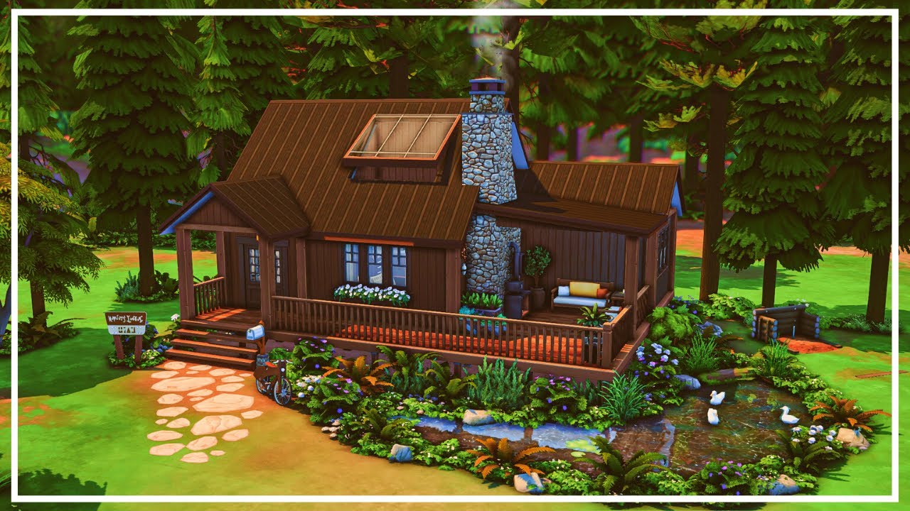 Cozy Forest Cabin 🌲 | The Sims 4 Speed Build