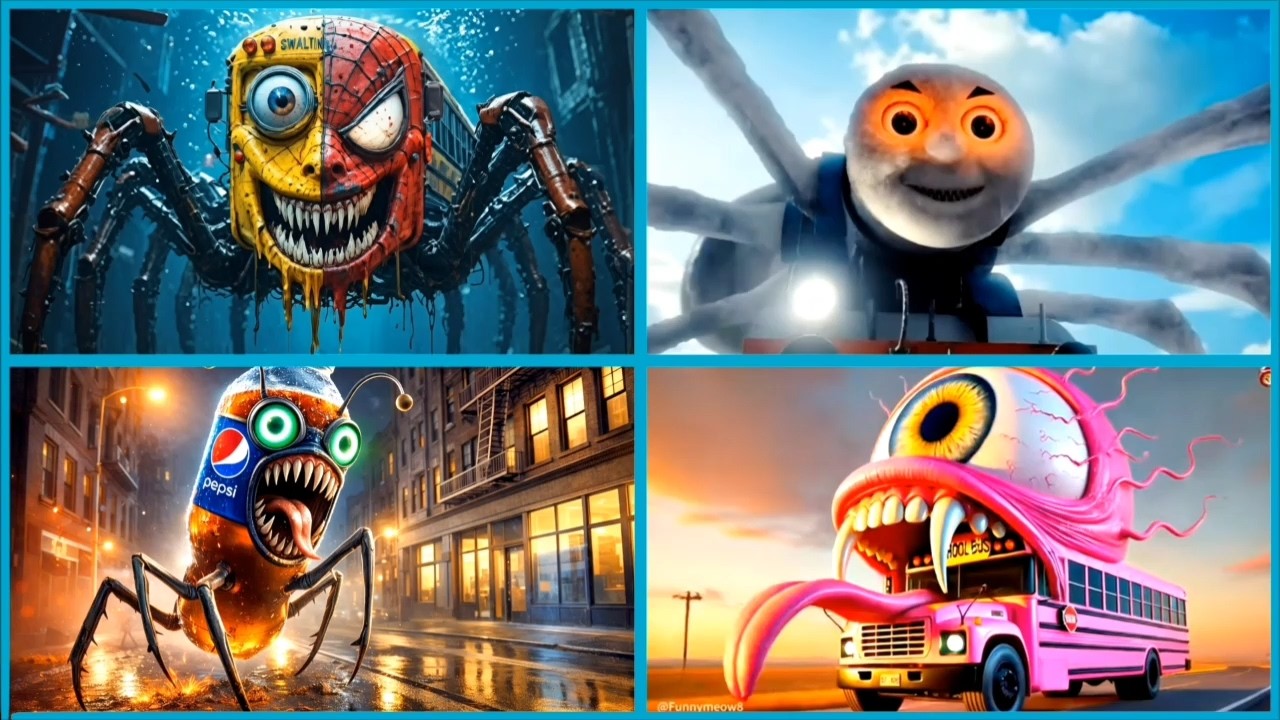 Buss spider 🆚 thomas train 🆚 pepsi head 🆚 buss monster EXE-Tiles Hop EDM Rush