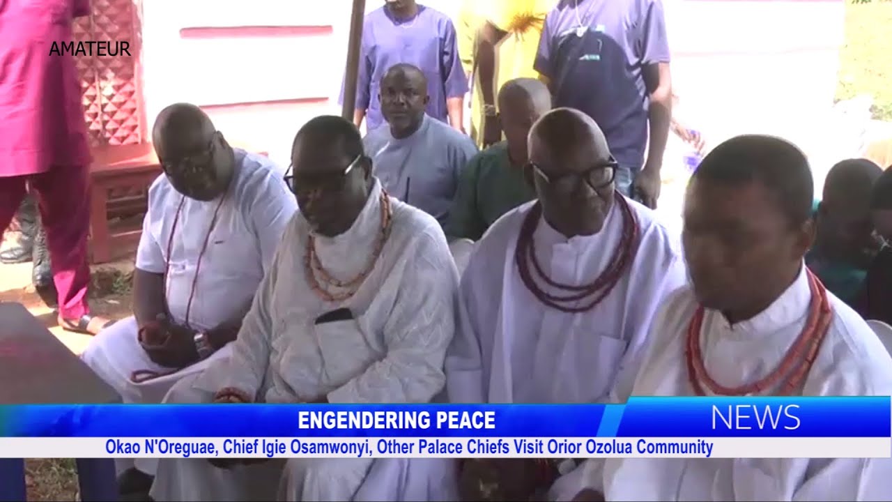 Okao N'Oreguae, Chief Igie Osamwonyi, Other Palace Chiefs Visit Orior Ozolua Community