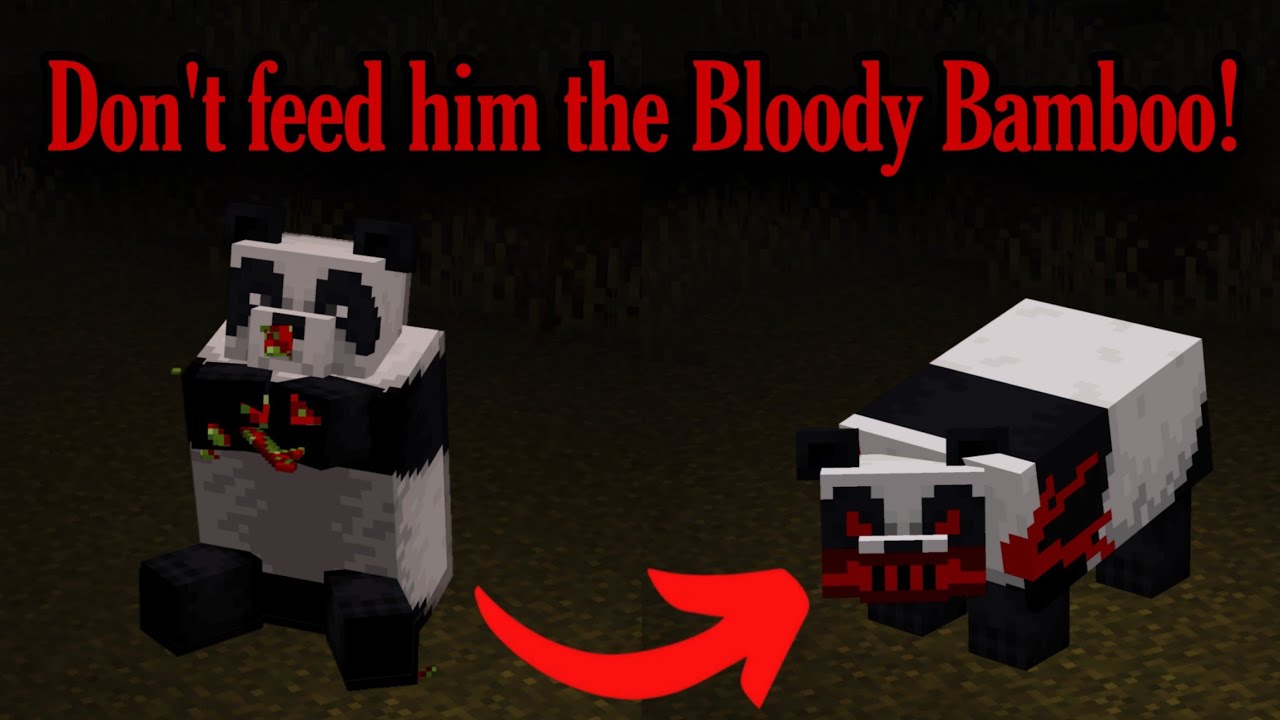 If you let your panda eat the Bloody Bamboo, He will become evil! (Minecraft Creepypasta)