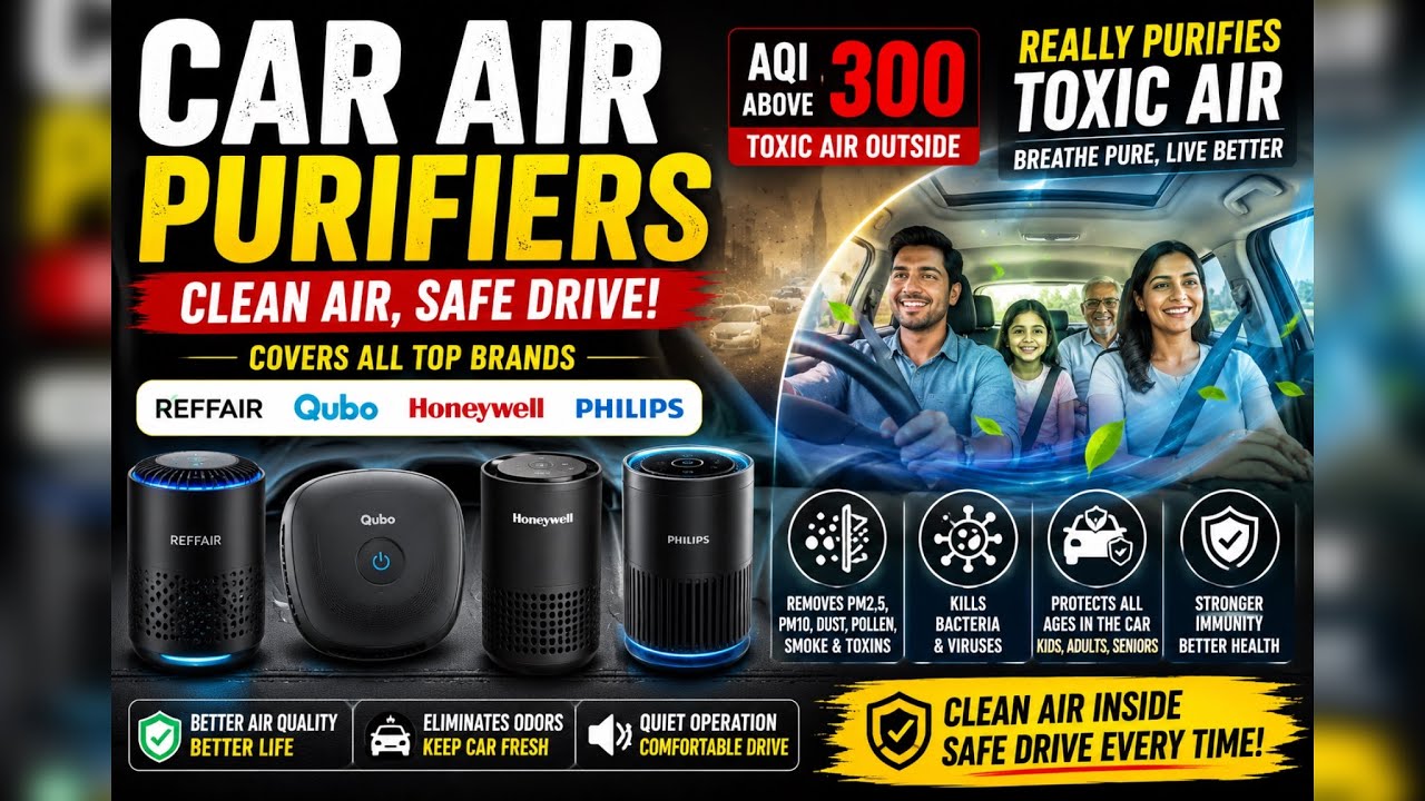 Car Air Purifiers Decoded! Reffair, Qubo, Phlilips, Honeywell! Philips GP3601 Review #carairpurifier