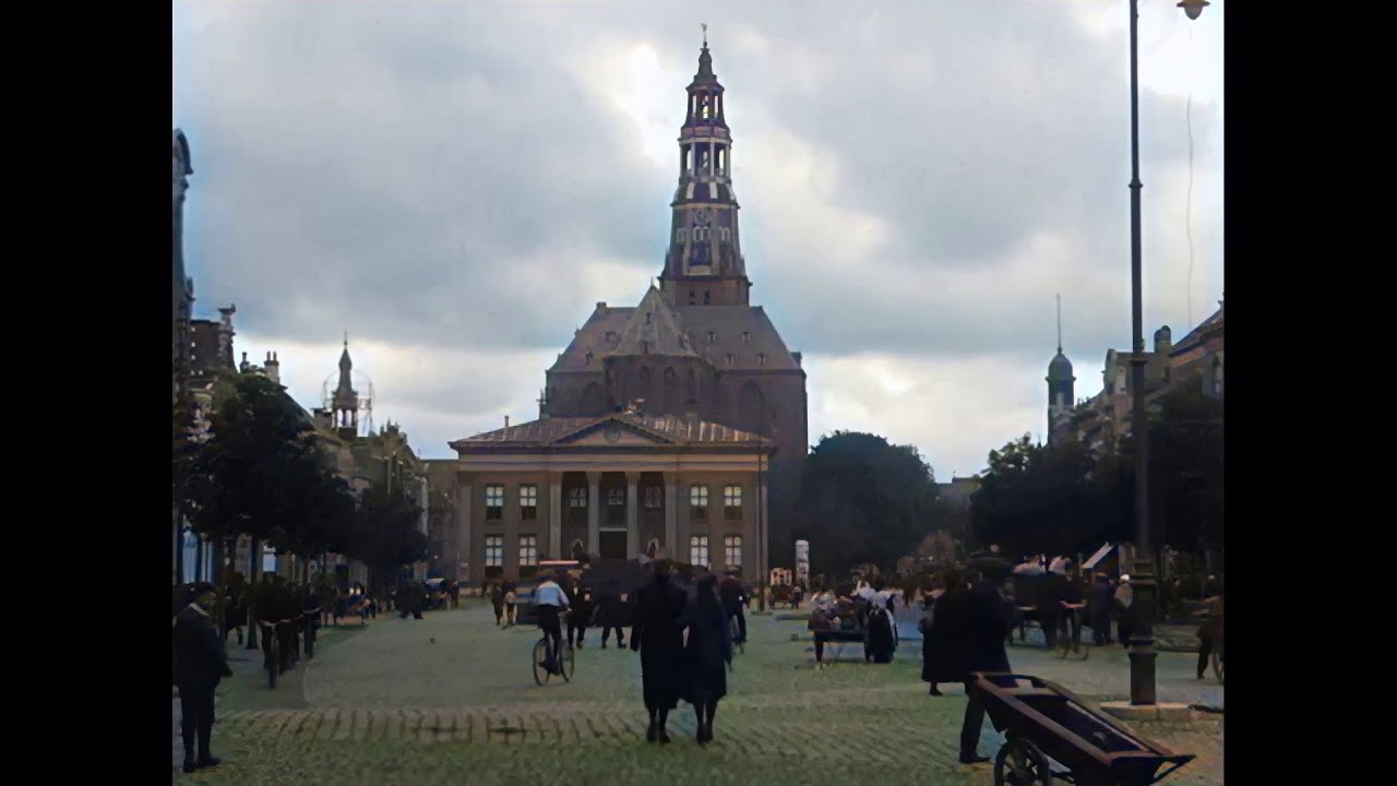 Stadsgezichten van Groningen in 1923 in kleur! City of Groningen (NL) in 1923 in color [AI enhanced]
