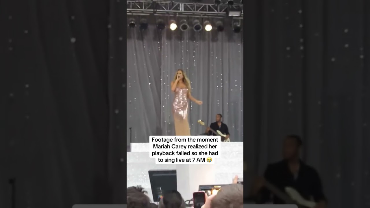 Mariah Carey realized her playback failed and she did this🤯 #mariahcarey #singer #pop #popmusic
