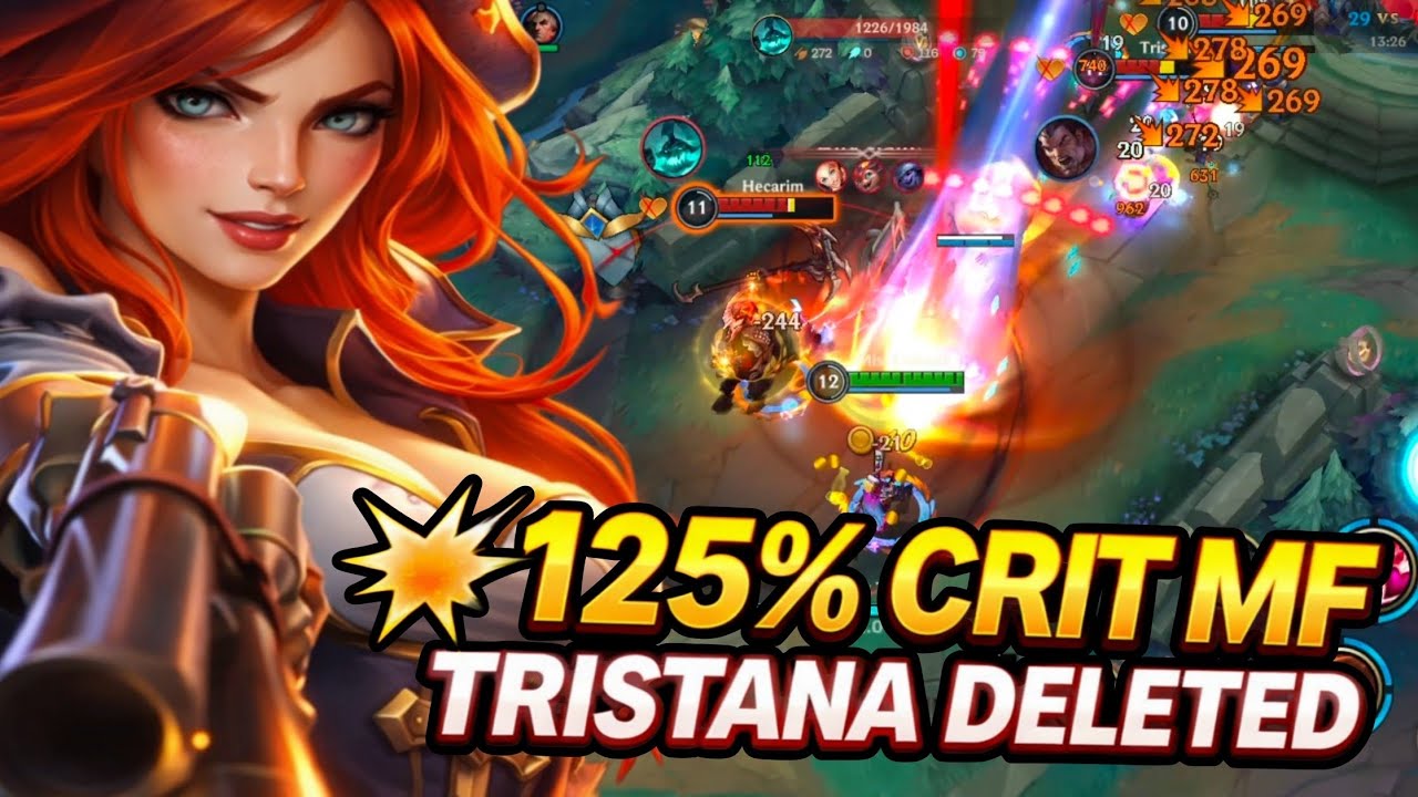 125% CRIT Miss Fortune DESTROYS Tristana! 🔥 Diamond → Master Rank Climb | Wild Rift