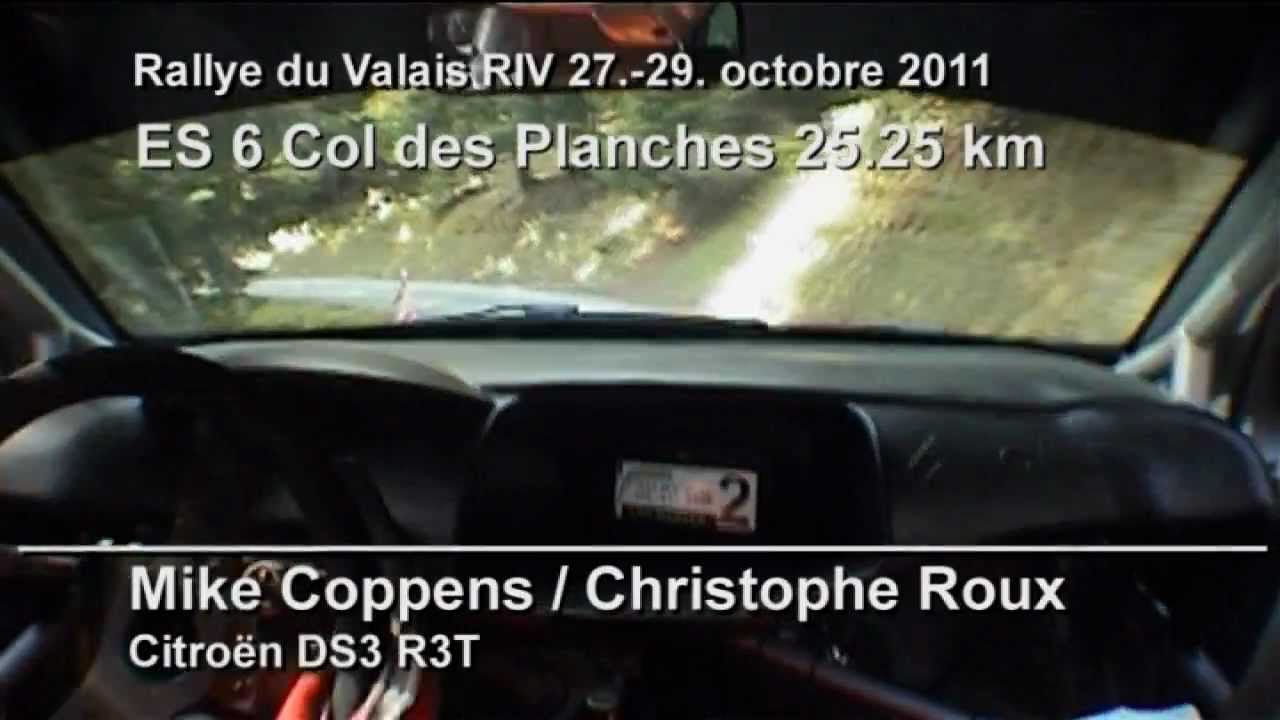 Coppens / Roux Rallye du Valais 2011 RIV  Onboard Part I, Citroën DS3 R3T