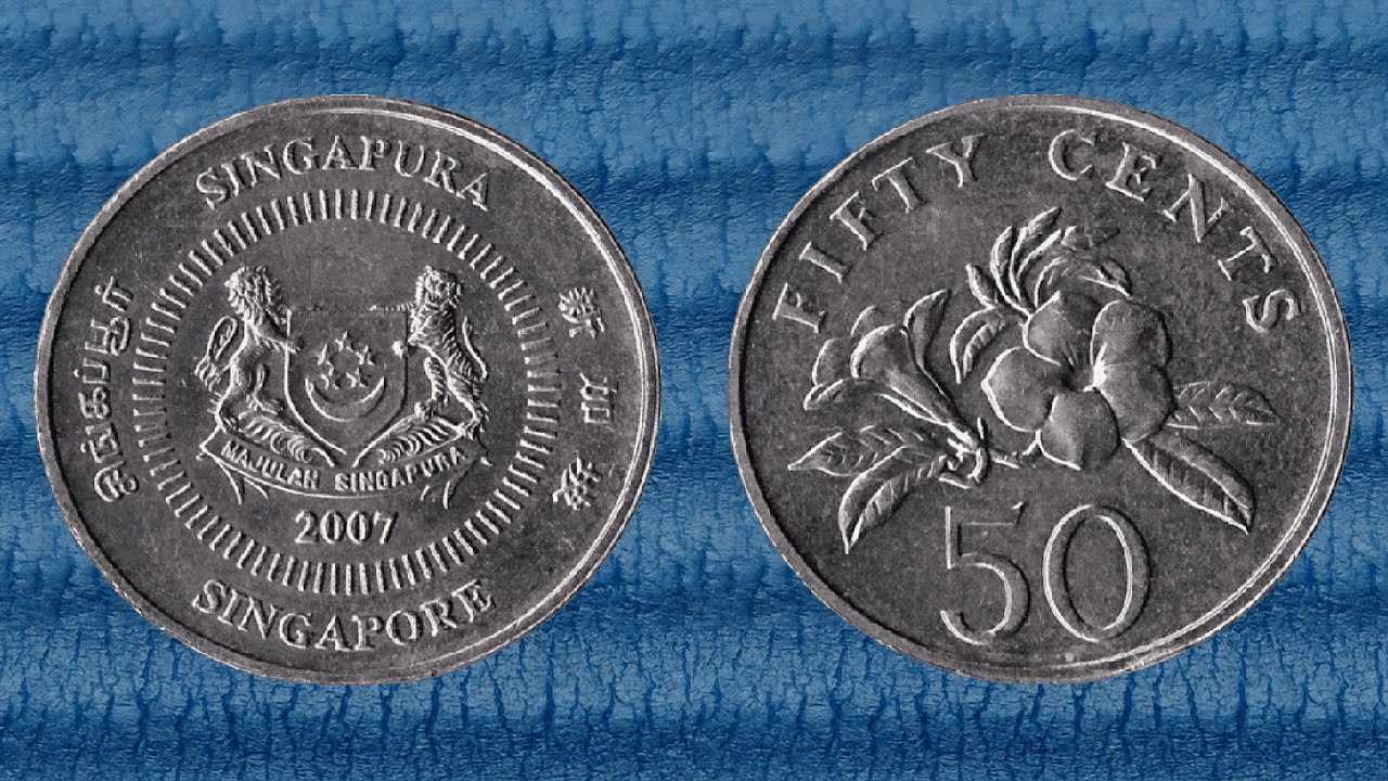 🇸🇬 1992-2013 50 Singapore Cents Standard Circulation Coin