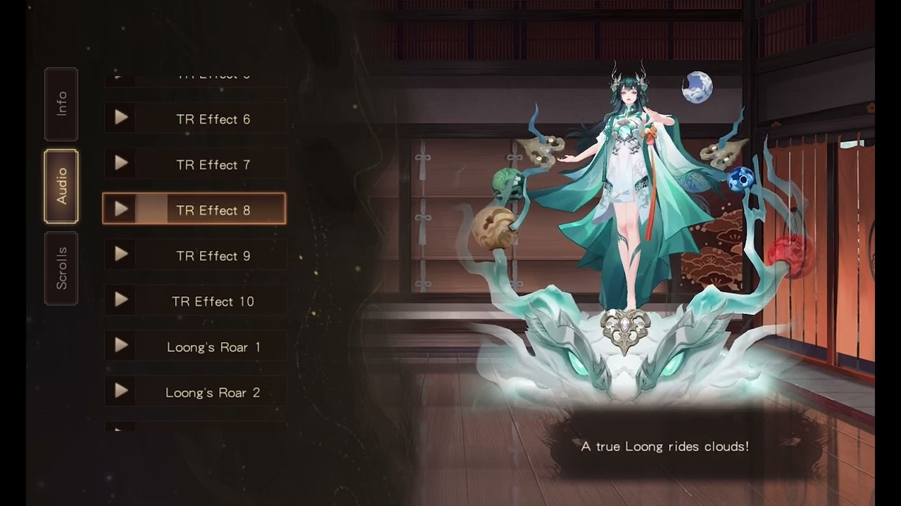 Onmyoji - SSR Loongjue voice lines (CV: Iwami Manaka)