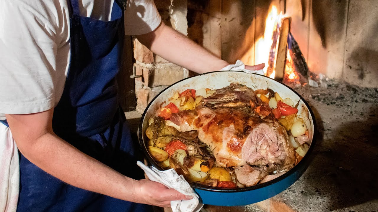 Open fire traditional Lamb Peka recipe