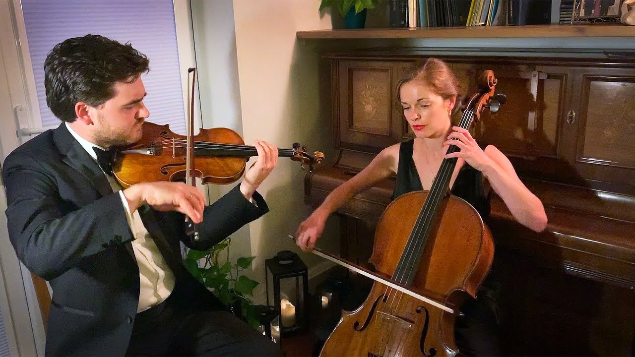 Duet (violin & cello), STRAVINSKY Pulcinella Suite, Serenata #StayHome #WithMe