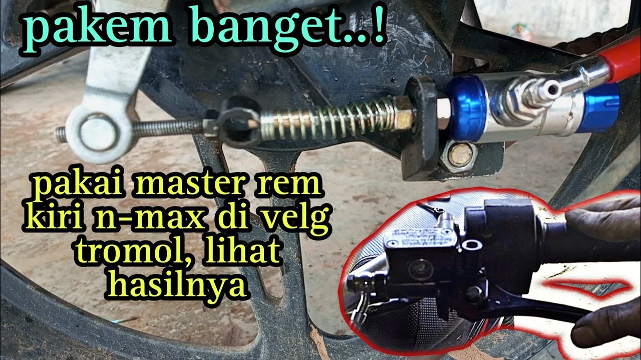 pertama kali ! -Cara pasang hidrolik dan master rem kiri di motor tromol