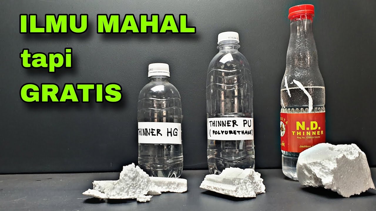 Ternyata jenis thinner ini yang bisa mencairkan styrofoam/gabus dan plastik hasil bisa bening