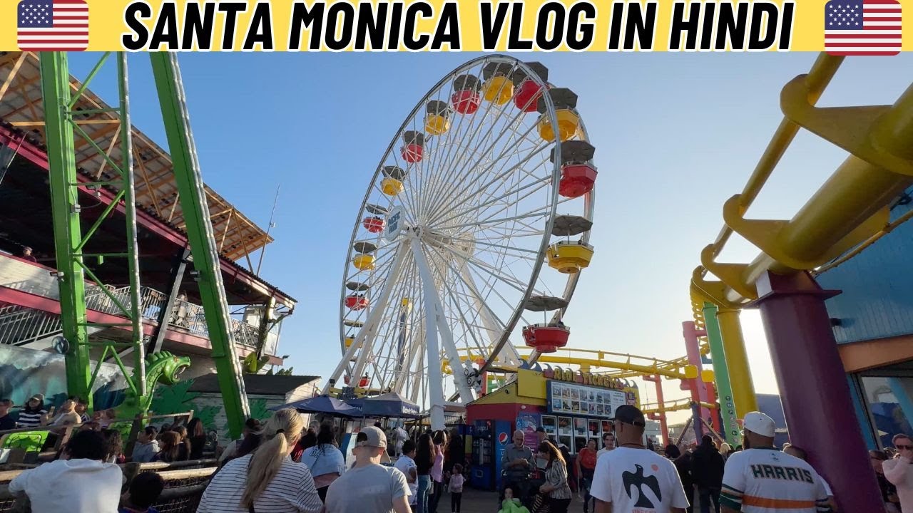 Santa Monica Vlog with iPhone 15 Pro Max! Full Walking Tour in Hindi
