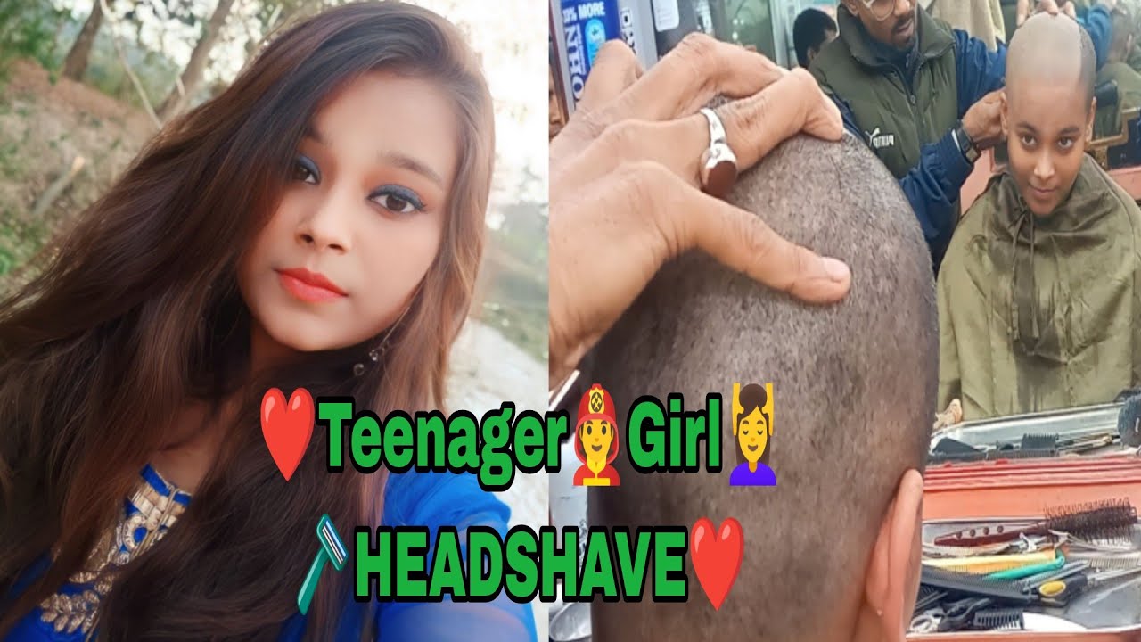 Девушка из Патны👩‍🚒бреет голову💇для нового образа❤️‼️Эта девушка-подросток побрила🪒голову❤️‼️#стр...