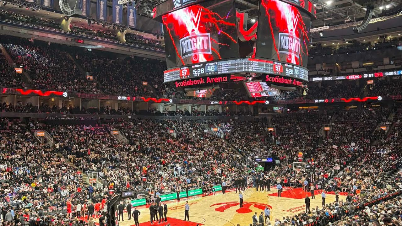 my first @NBA live game | @timberwolves vs @TorontoRaptors . @WWE Wednesday night February 04 2026