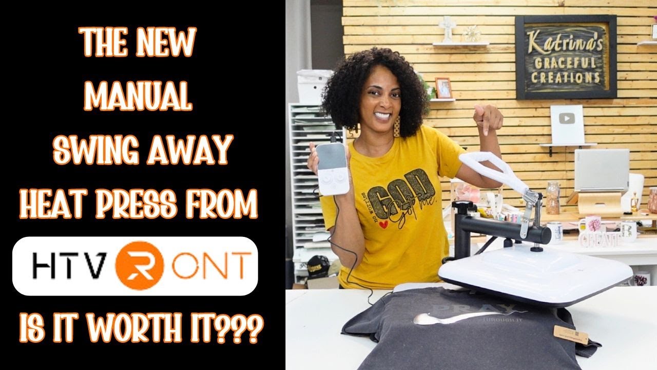 New HTVRONT Manual Swing Away Heat Press | Is It Worth It? |Full Review and demo!