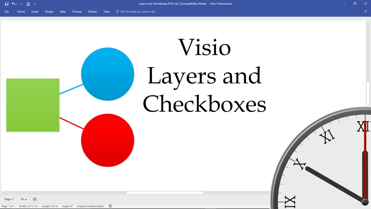 Слои и флажки Visio