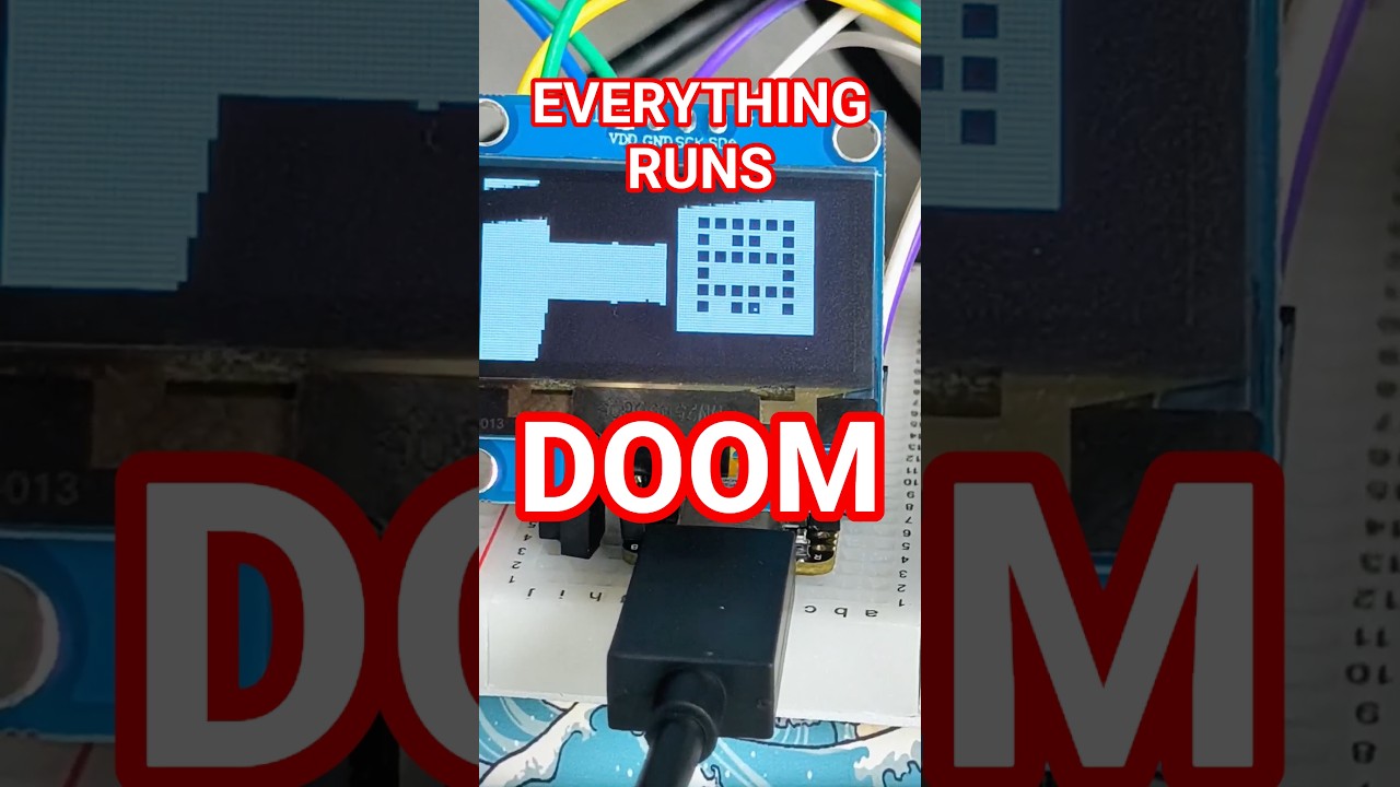 Can it run DOOM? #doom #esp32 #robot #gaming #diy #electronics #arduino