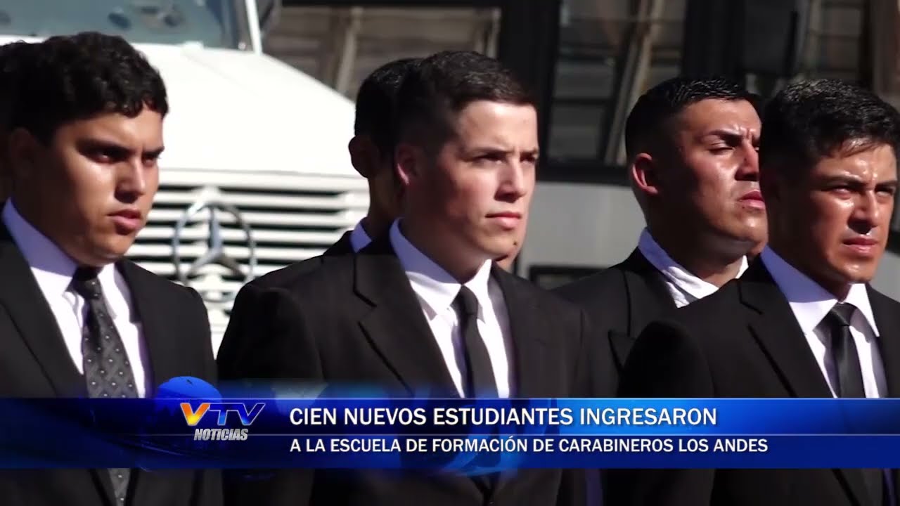 Cien nuevos estudiantes ingresaron a la escuela de formación de carabineros los andes