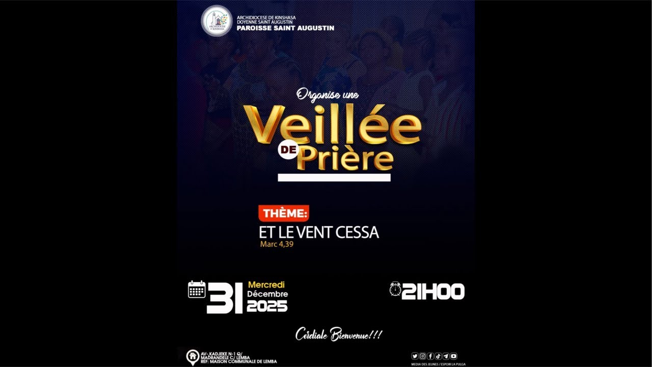 Veillée de prière du 31/12/2025-01/01/2026