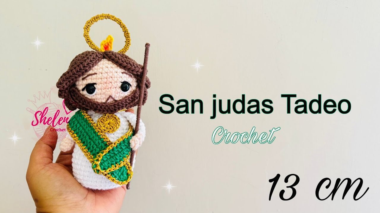 San Judas Tadeo Amigurumi a Crochet | Tutorial Paso a Paso Fácil y Detallado