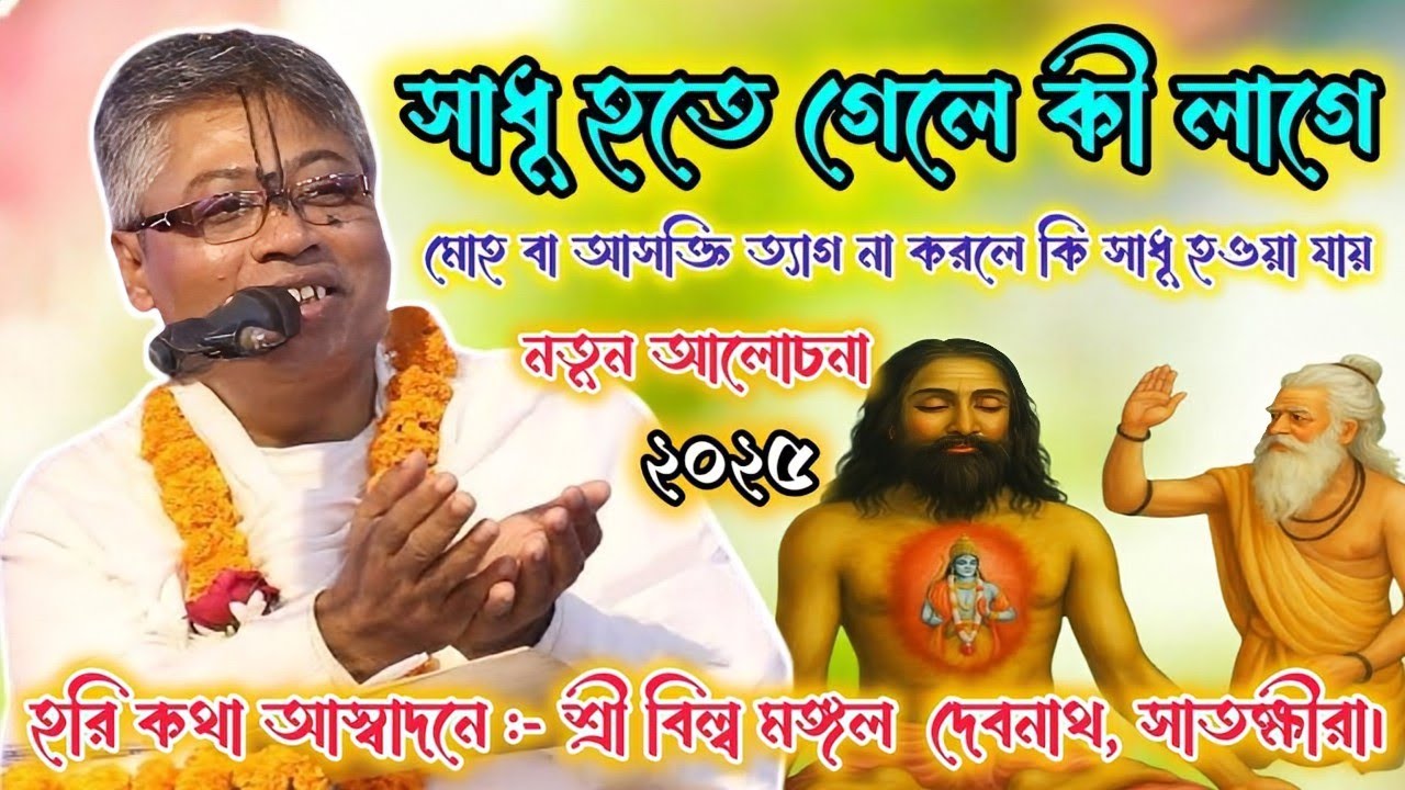 সাধু হতে গেলে কী কী লাগে, মোহ বা আসক্তি ত্যাগ না করলে কি সাধু হওয়া যায়। বিল্বমঙ্গল দেবনাথ, সাতক্ষী