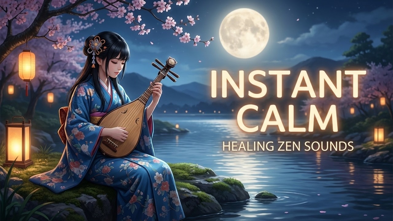 Deep Relaxing Japanese Biwa Music 🎶 Healing Zen Sounds for Stress Relief, Calm Mind & Inner Peace