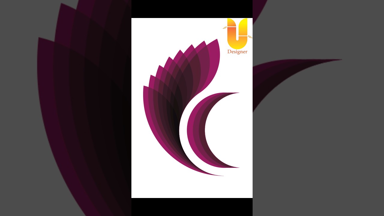 Simple gradient logo design | Adobe illustrator tutorial #shorts