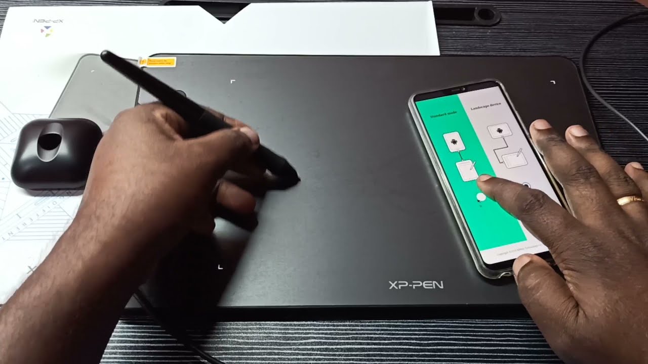 Как настроить и использовать графический планшет XP-Pen Deco 01 V2 с телефоном VIVO на базе Android