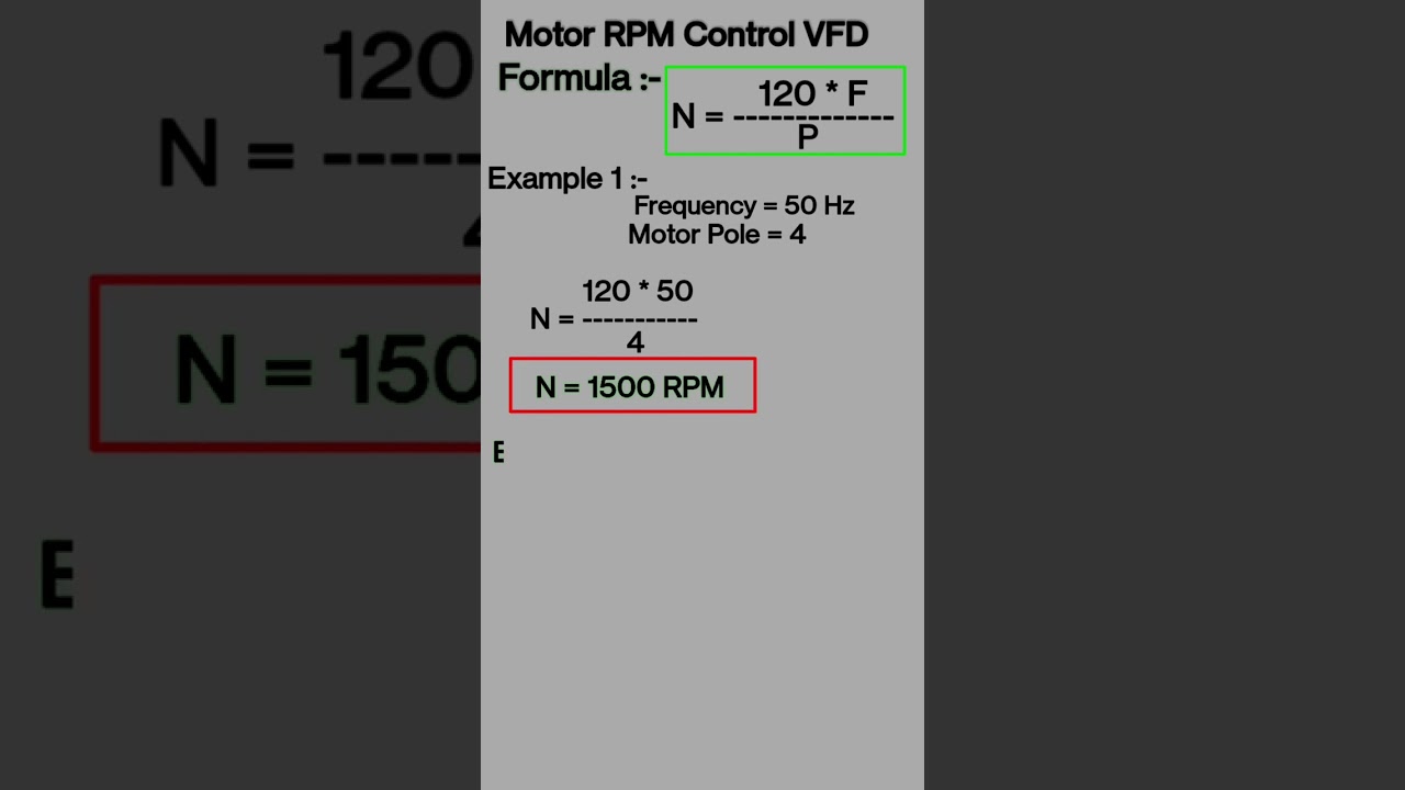 frequency increase Decrease करने पर Motor का RPM कैसे Contro करते है। Formula। Motor Speed Control