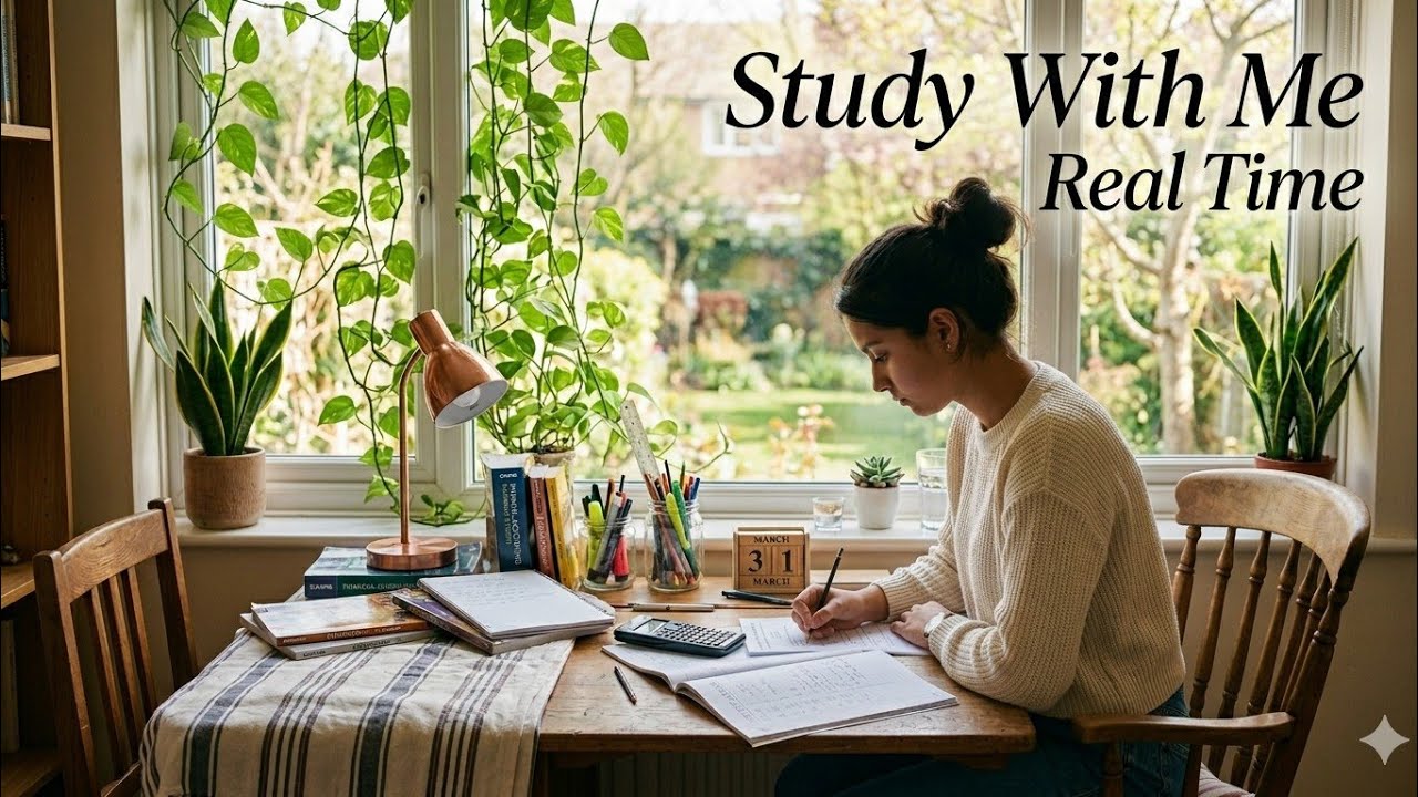 2 Hours Deep Focus Study With Me (No Breaks) 📚 Board Exam Prep | Real-Time Productivity & Lo-Fi