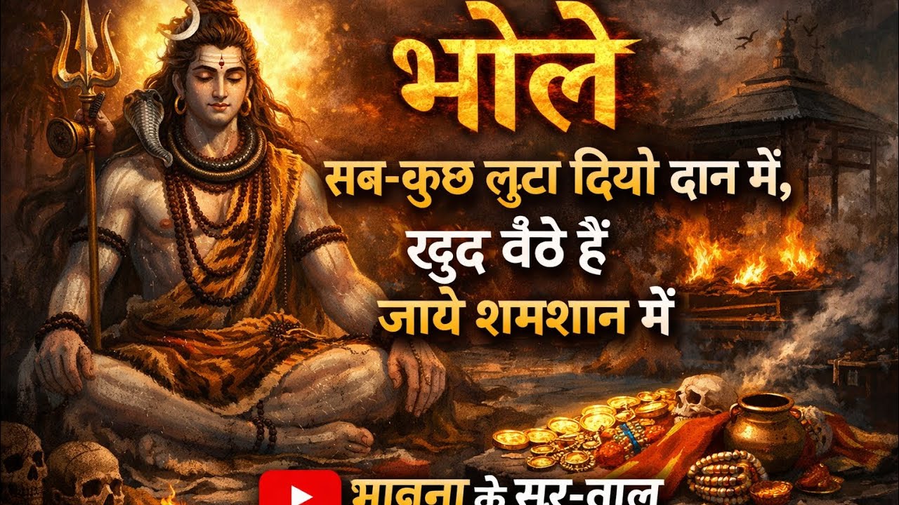 भोले बाबा ने सब कुछ दान में लुटा दिया, खुद विराजे श्मशान में 🙏🔥#bhakti #bhajan #bhaktibhajan 