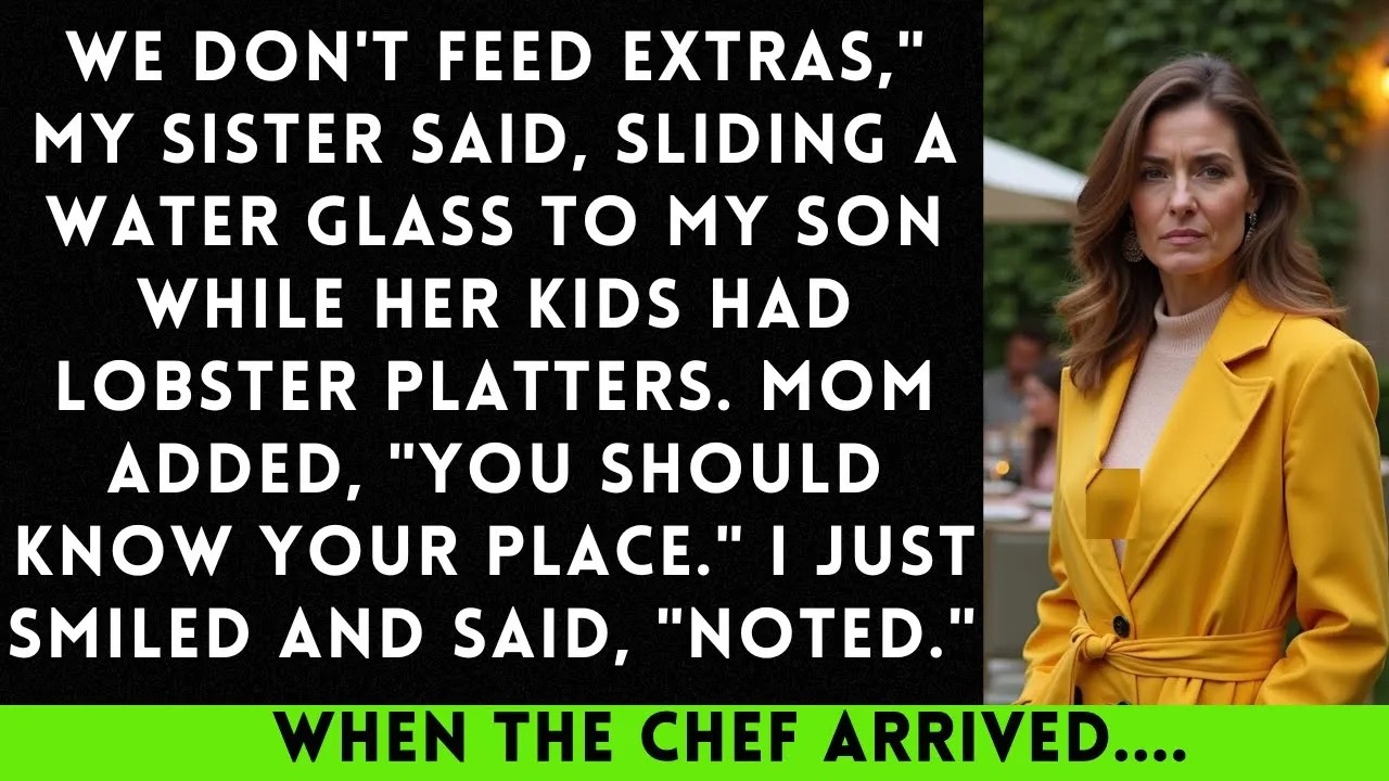 My Sister Said, 'We Don’t Feed Extras,' As She Gave My Son Water While Her Kids Ate Lobster...