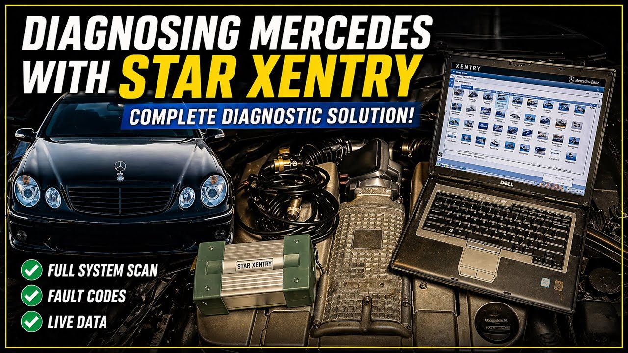 Mercedes STAR Xentry Diagnostics on E55 AMG!