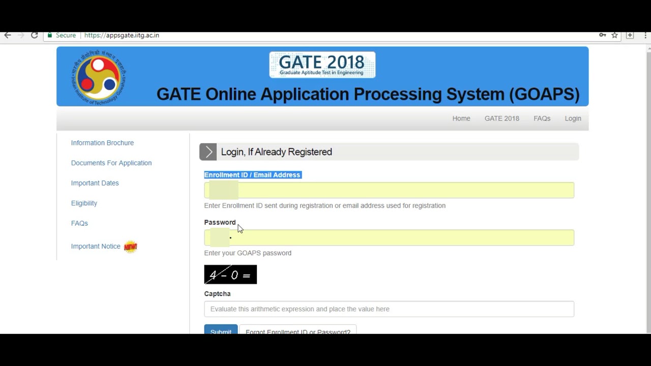 How To Download GATE 2018 Admit Card