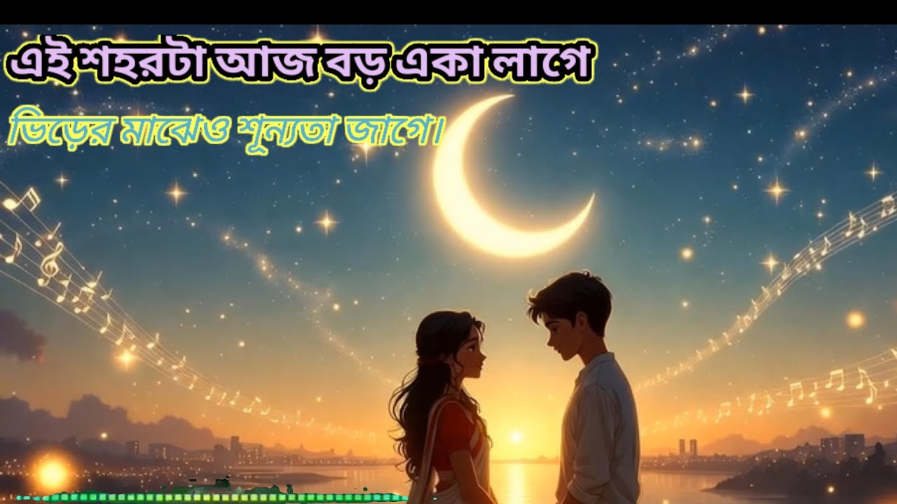 এই শহরটা আজ বড়ই একা লাগে | This City Feels Lonely Today | Emotional Bengali Song