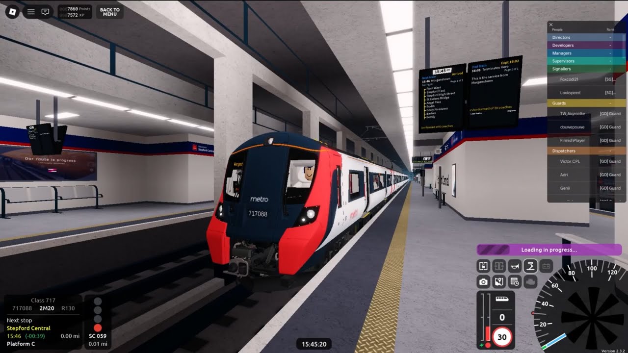 【SCR v2.3.2 Update】SCR R130 Stepford Central → Morganstown (Class 717/0) Roblox