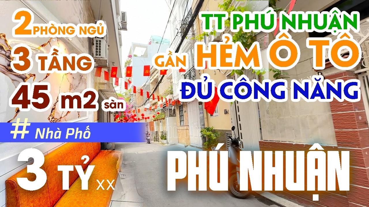 Bán nhà Phú Nhuận giá rẻ - 3 tỷ - gần hẻm xe hơi - Căn Góc - 3 tầng lầu giá tốt #muanhaphunhuan