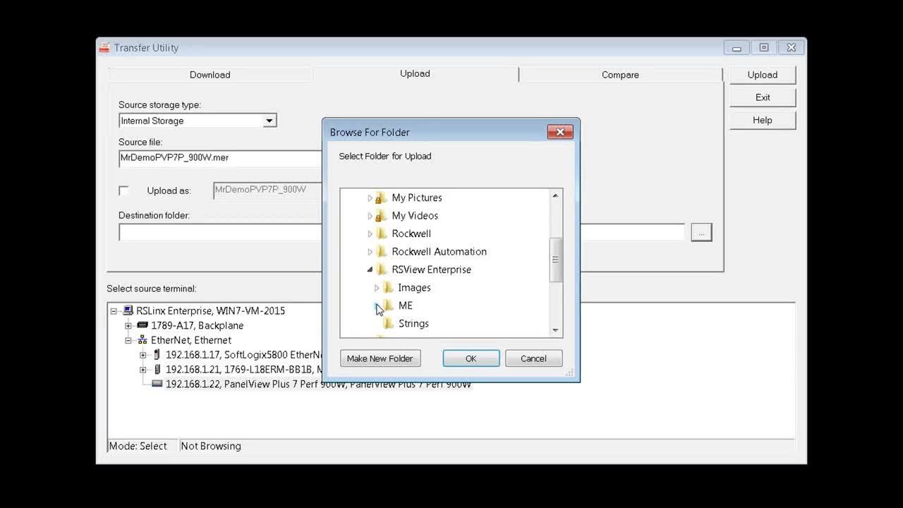 PanelView HMI  & FactoryTalk View ME Tips & Tricks - Upload and Restore an Application File