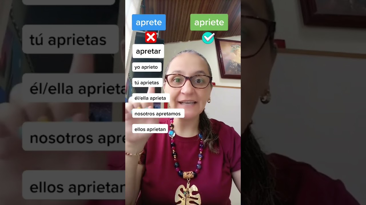 Aprete o apriete/ Verbo apretar