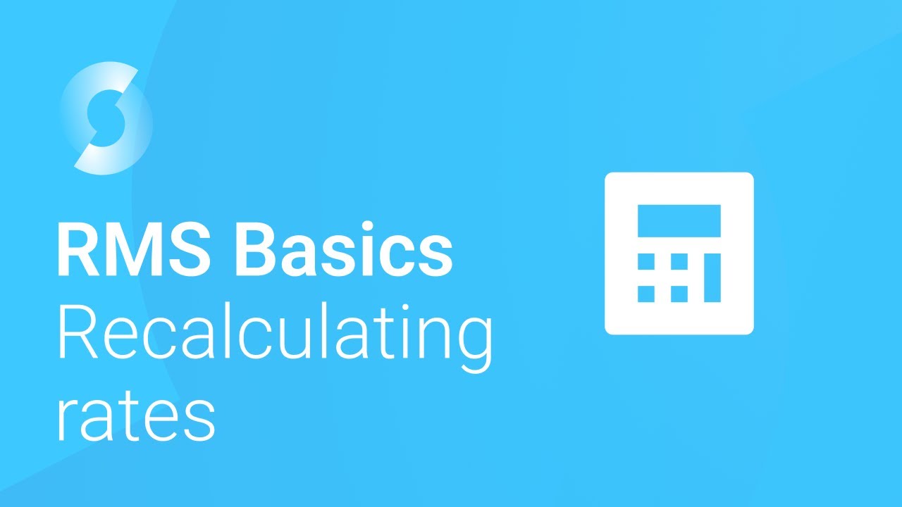 How to: recalculating rates