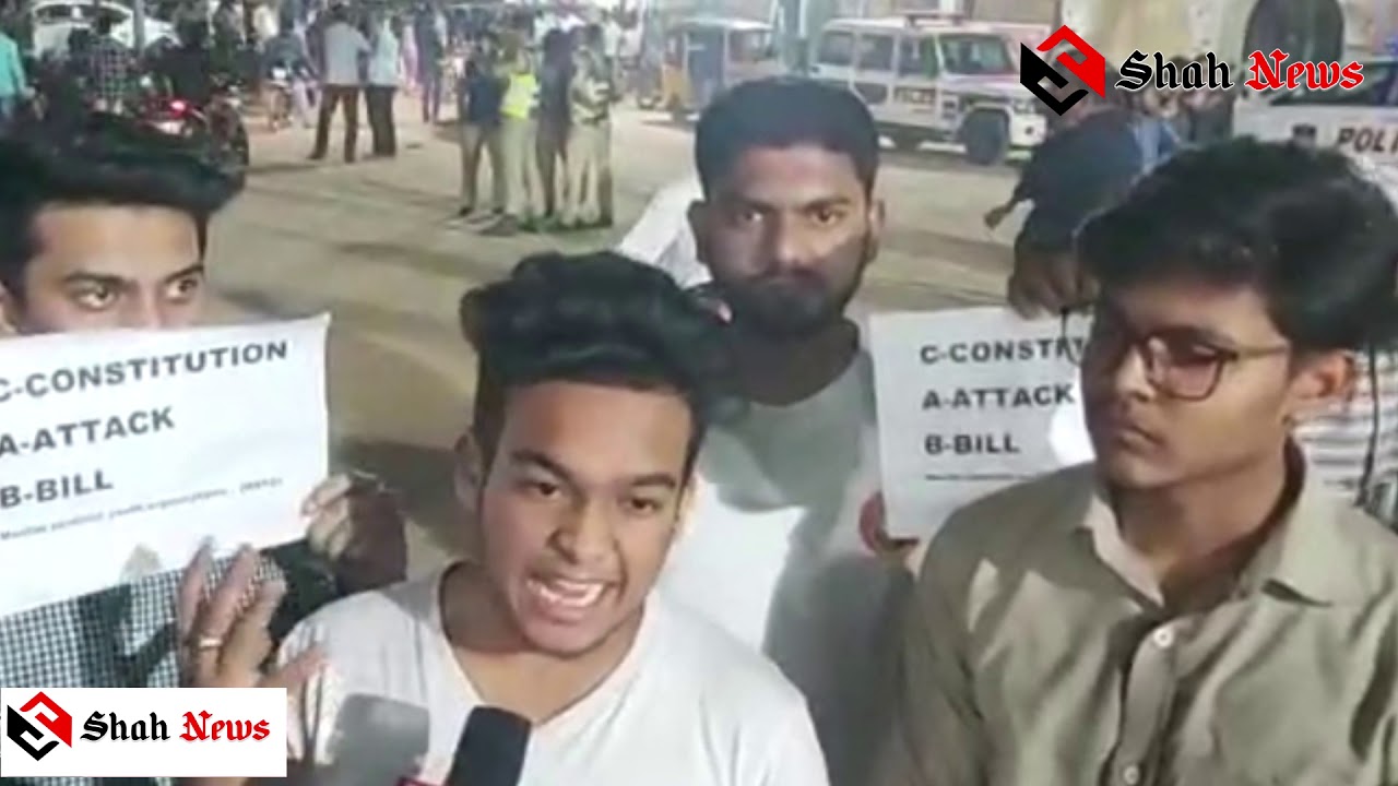 WE BOYCOTT ( CAB ) WE REJECT ( NRC).PROTEST. PURANI HAVELI,DARULSHIFA . MASJID.16 DEC 2019 HYDERABAD