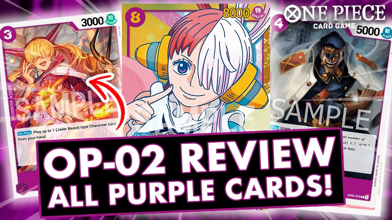 OP-02 ALL PURPLE CARDS REVIEW! [PARAMOUNT WAR] - ONE PIECE CARD GAME