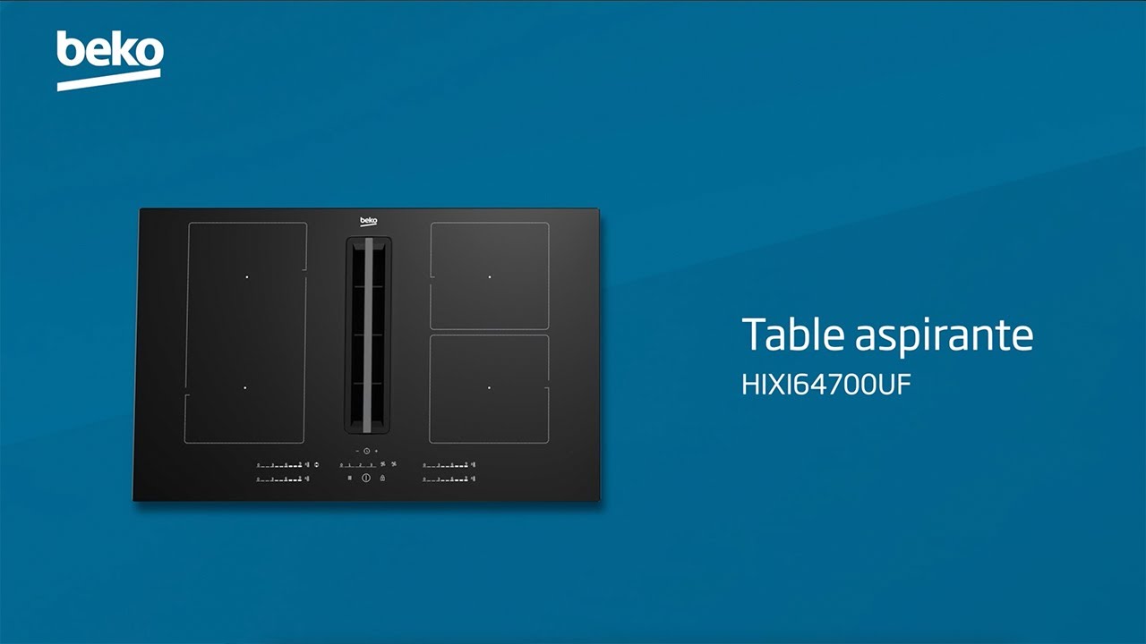 Beko | Table aspirante | Table induction avec hotte intégrée HIXI64700UF