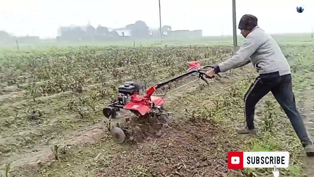 Power tiller se बैड में जुताई power weeder machine proformance  mini tractor machine 