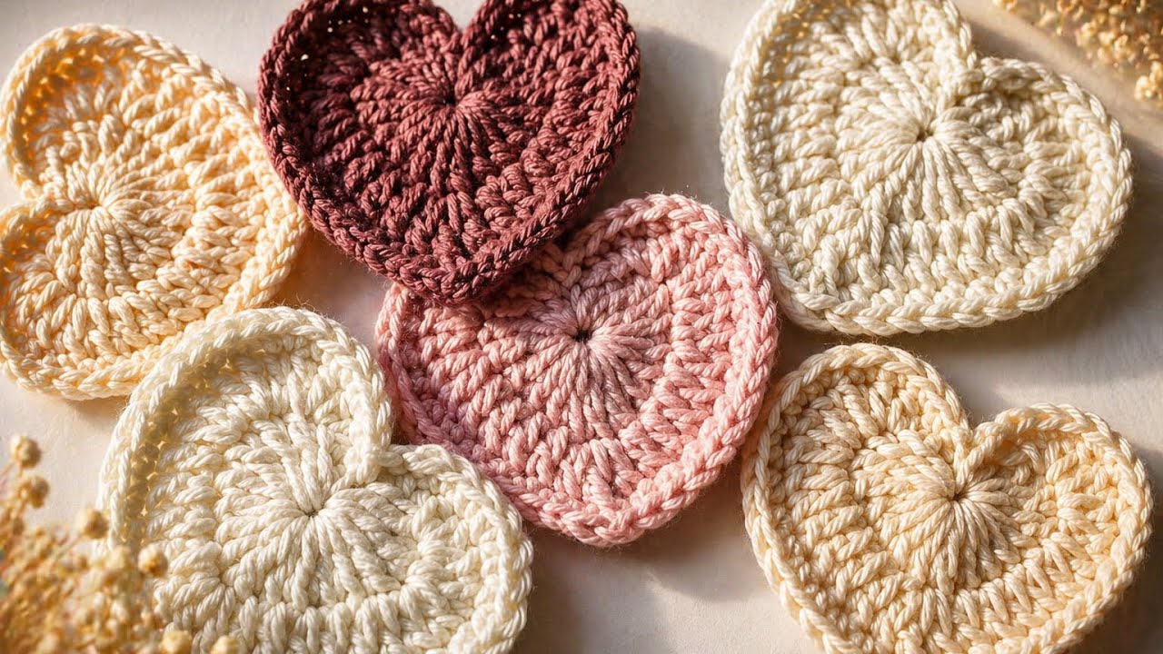 easy crochet heart | How to crochet heart-shaped just 3 steps ♥️ for Beginners 